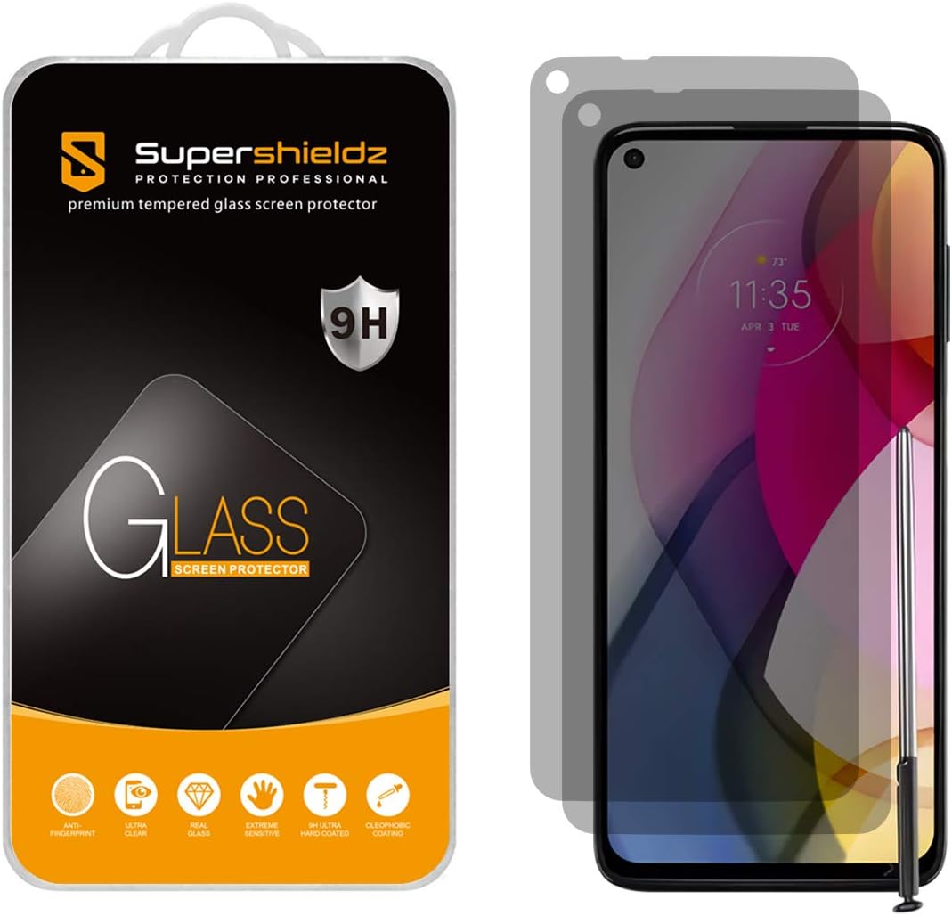 Supershieldz (2 Pack) Designed for Motorola Moto G Stylus (2021) [Not Fit for 2020 Version] Privacy Anti Spy Tempered Glass Screen Protector, Anti Scratch, Bubble Free