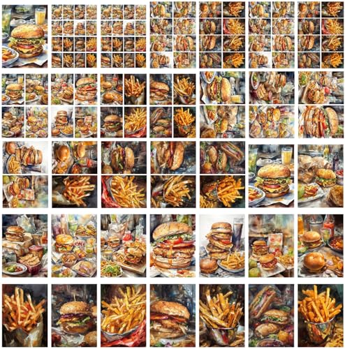 Papier de découpage illustré de 35 feuilles Flonz style junk food - 5