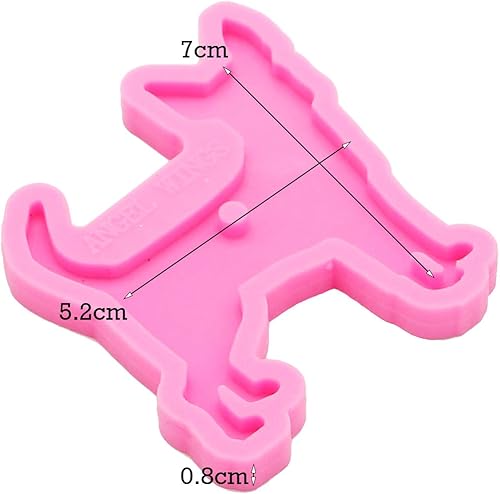 Miniatura 8 de Brillante brillante forma de Wolfhound Epoxy Craft llavero de silicona estilo perro molde de arcilla polimérica DIY collar resina resina epoxi molde