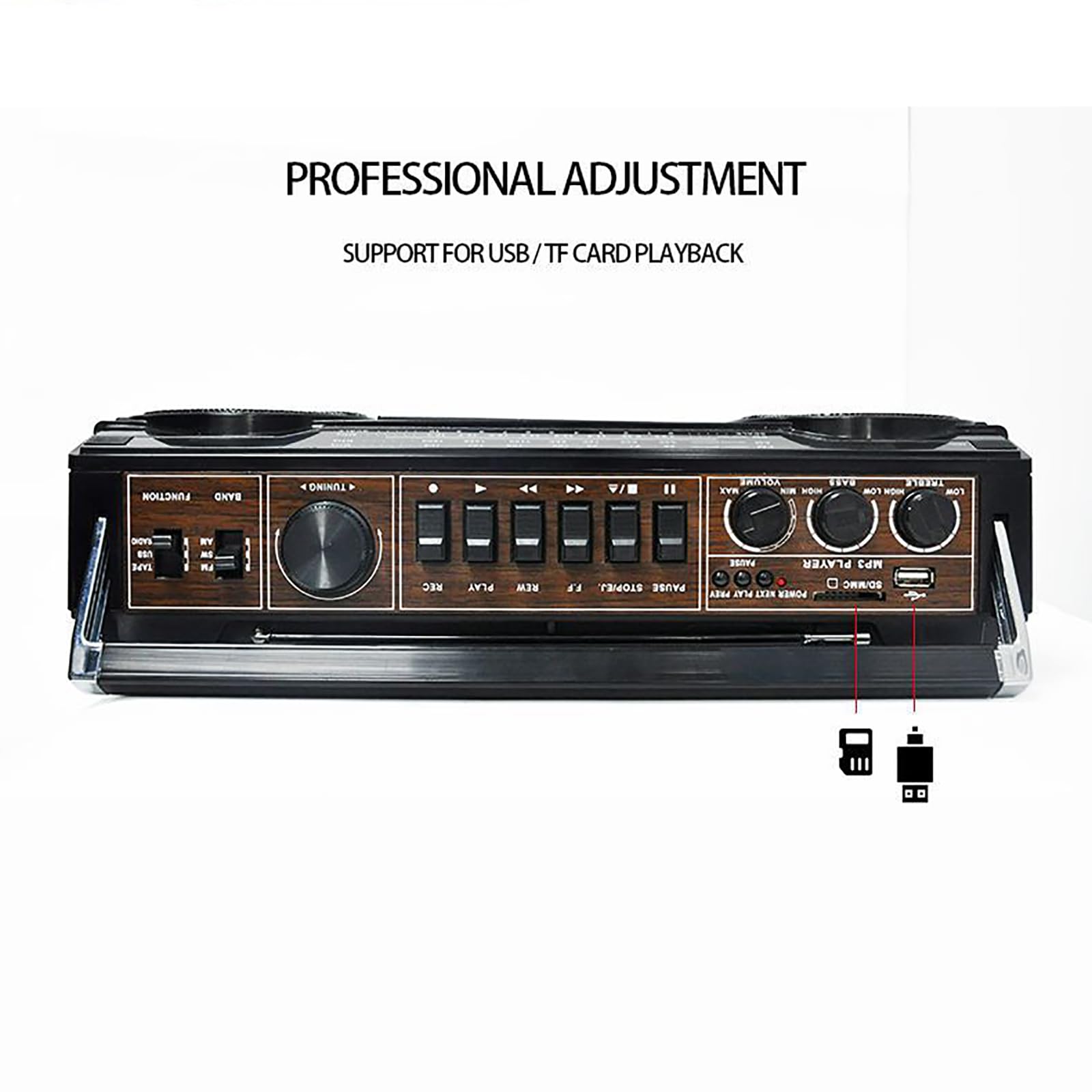 Radio Retro, Reproductor de Casete de Radio Retro, Reproductor de Cinta, Boombox Bluetooth Retro, Radio Am/FM, transmisión por Cable e inalámbrica con Altavoces duales, e
