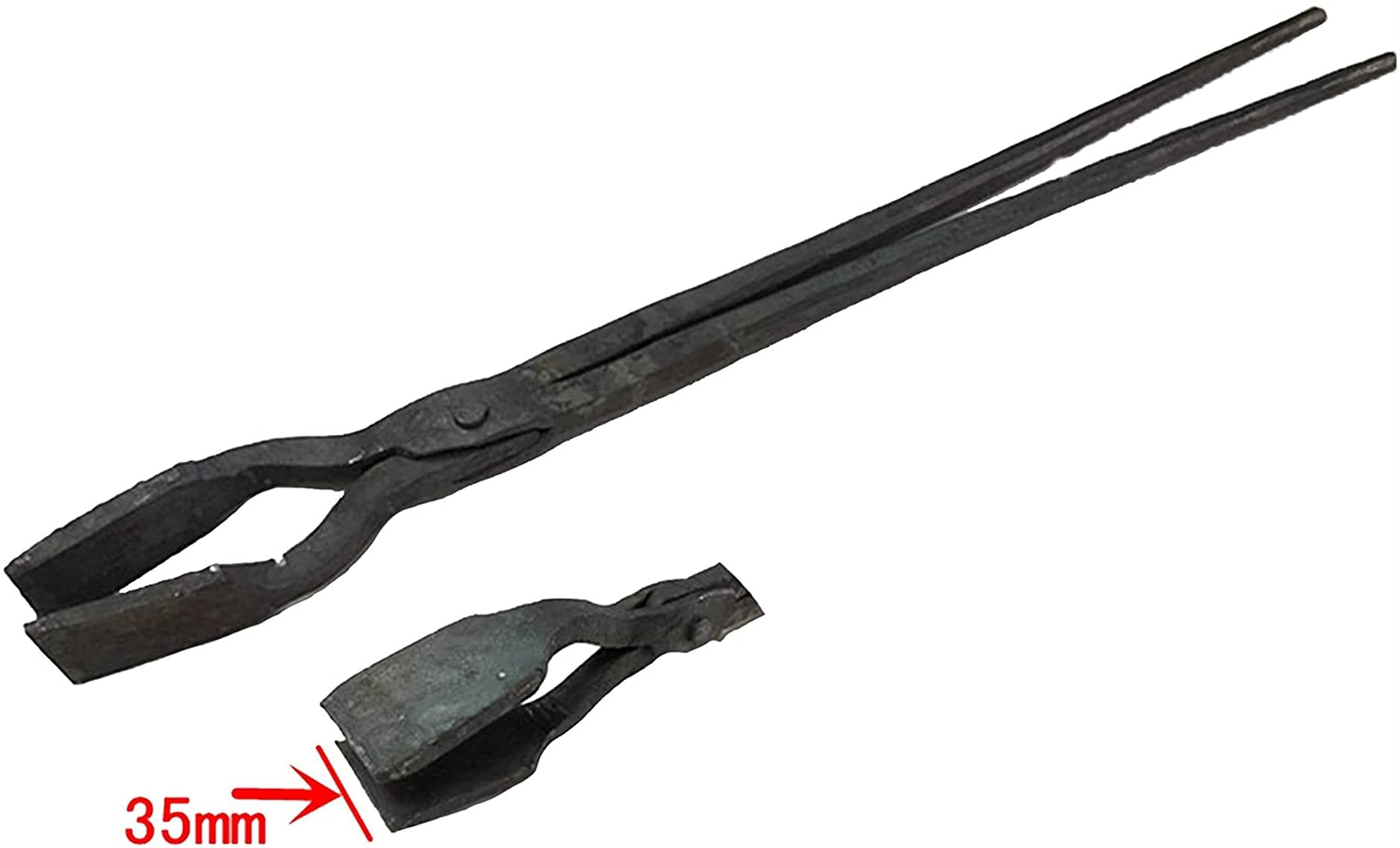 Tenazas de Herrero,Tenaza de forja Ponga de Herrero Tonga Plana Ponga de Herrero 58 cm 1.1 kg de Pinzas de Herrero for un Cuchillo Que CREA el Ingeniero Herrero de aniversidad