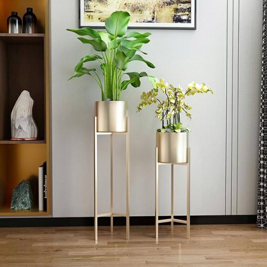 Amazon.co.jp: プランタースタンド 北欧 アイアン ゴールド 20