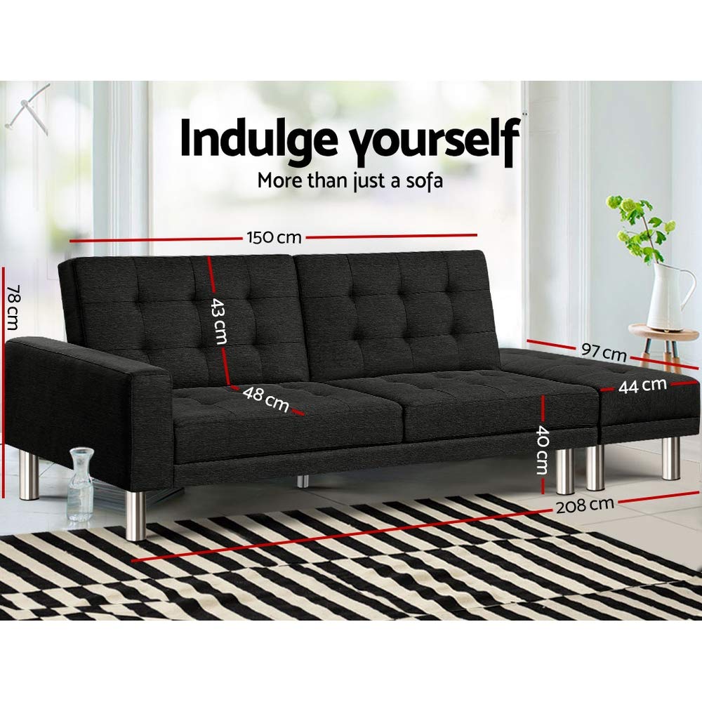 Artiss 3 Seater Sofa Recliner Lounges Couch Bed Material Leather Fabric Model 3 Amazon Com Au Home