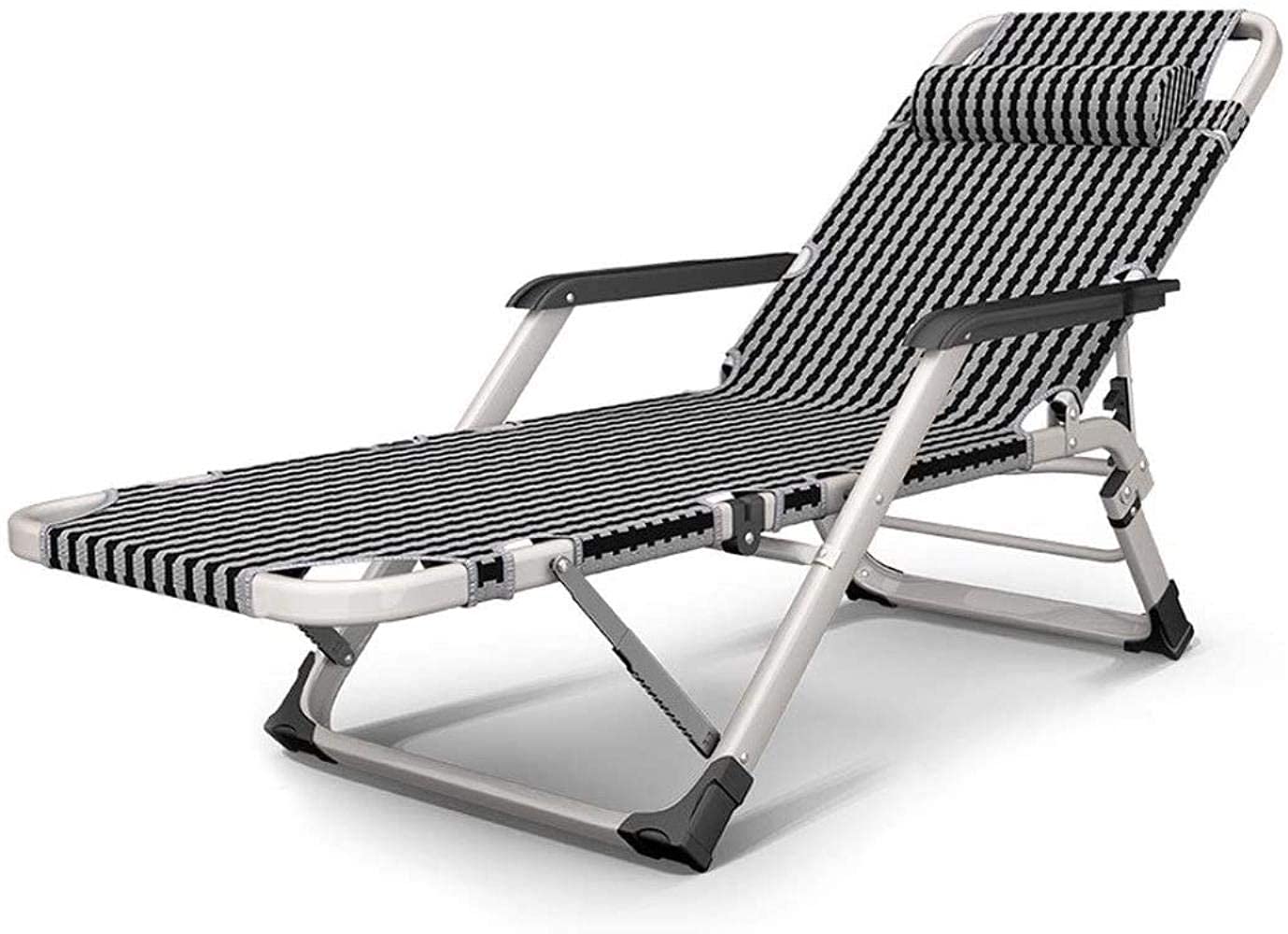 Chaise Pliante Zero Gravity grise réglable et imperméable pour le camping et le jardin