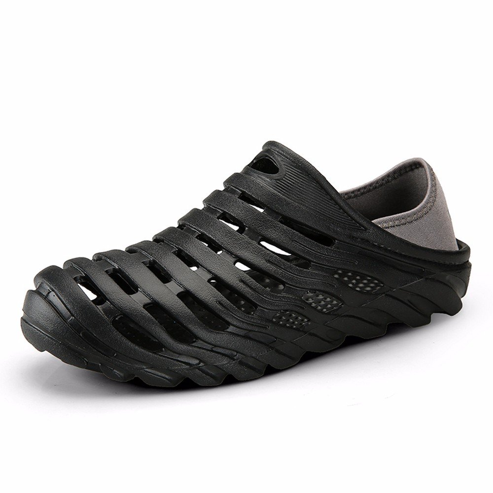 Tanly Men's Sandal,Slip on Quick Drying Water Shoes,Summer Garden Sandals Black US 11