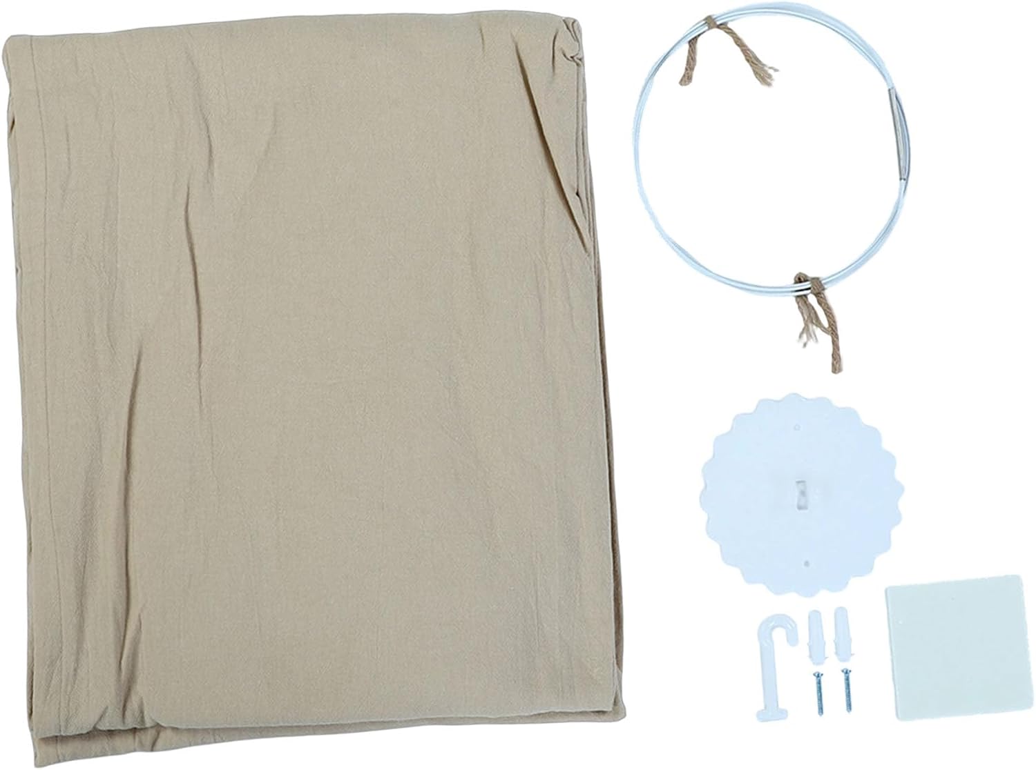 Kids Hanging Canopy Breathable Cotton Tent for Cozy Reading Nook, Khaki Children Play Room Decor