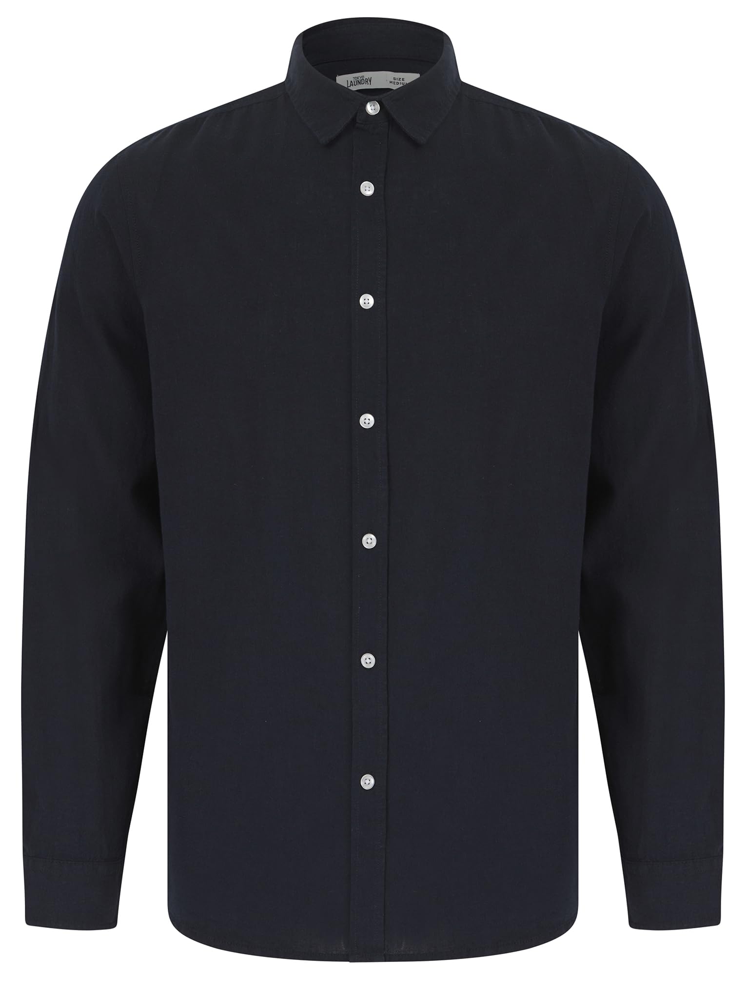 Tokyo Laundry Men's 'Helios' Classic Collar Long Sleeve Linen Cotton Blend Shirt