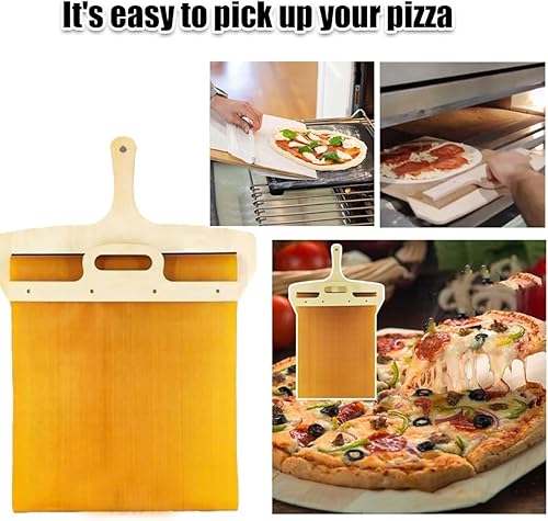 Miniatura 2 de Pala de pizza deslizante de cocina con asa, cáscara de pizza deslizante antiadherente, cáscara de pizza deslizante inteligente, cáscara de pizza que