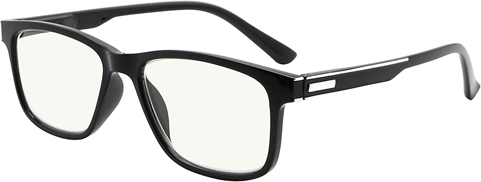 Eyekepper Progressive Multifocus Reading Glasses Blue Light Blocking for Men No Line Multifocal Readers Black, +1.75