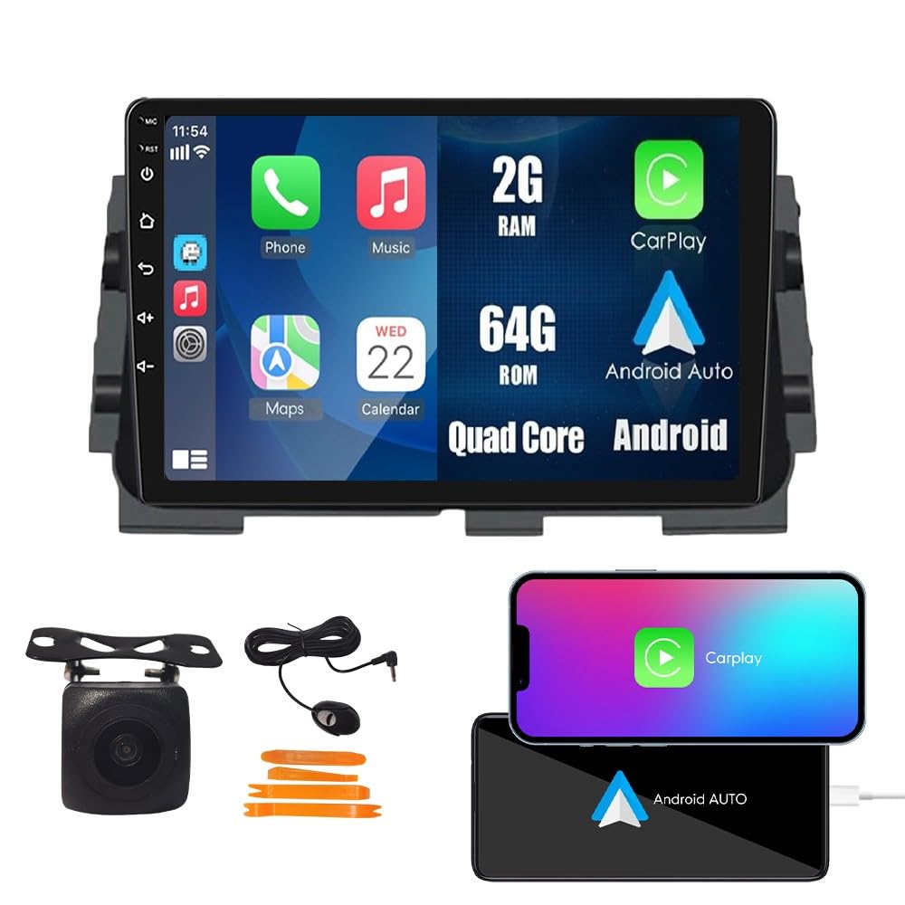 Wostoke Car CarPlay Android Auto Navigation Stereo GPS Radio Reverse Camera Display 10" IPS Touchscreen Headunit Tablet Pad Media Player for Nissan