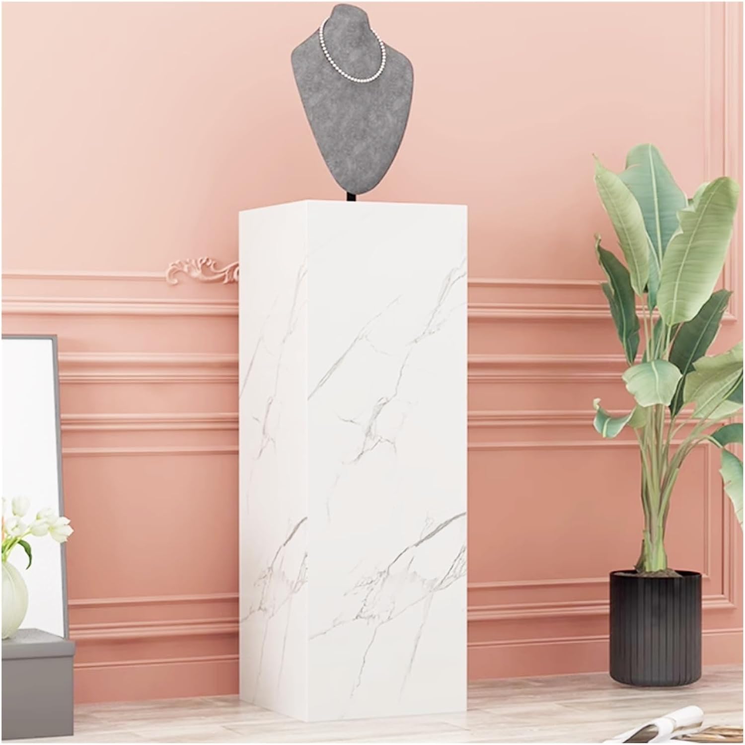 50x50cm Rectangle Pedestal Stand - Sturdy Display Plinth for Mannequin Photography, Event Showcases, Wedding Decor, Strong Load-Bearing Base for Dressing Rooms