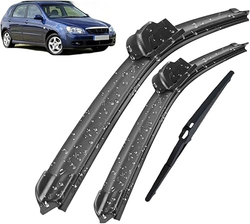 Windshield Wipers Front & Rear Wiper Blades Set Kit For Kia Cerato Sephia Spectra 2003-2008 24"+16"+14" Windshield Wipers Blades