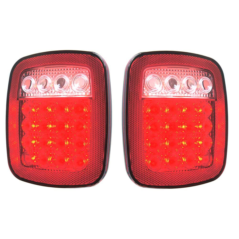 Luci Posteriori Per Jeep Wrangler TJ CJ YJ 1998-2006 - Rosso+Bianco+Giallo, 12V