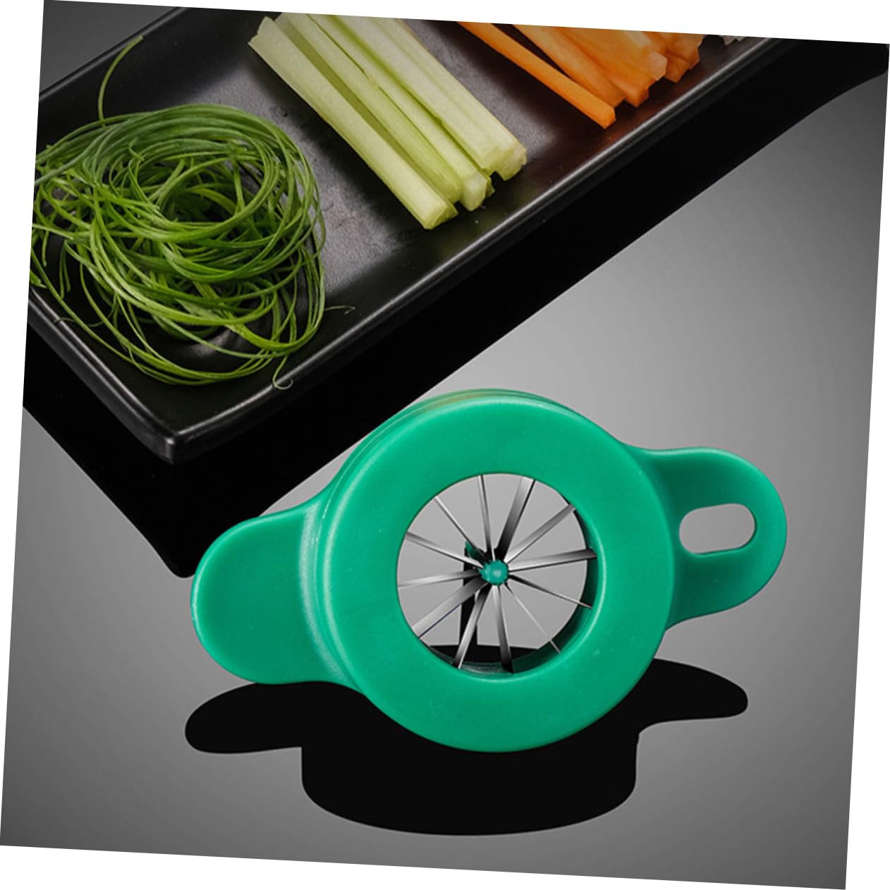 2Pcs Scallion Cutter Kitchen Vegetable Shredders Sharp Cutting Tool for Onions Peppers Smooth Grip Handle Efficient Cooking Cutter for Prep