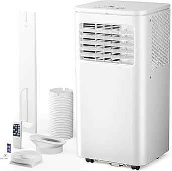 Antarctic Star 10000 BTU Portable Air Conditioner, 4-in-1 AC Unit with Cooling, Dehumidifier & Fan Modes, Sleep Mode, 24H Timer & Remote Control, Moving Wheels & Window Installation Kit