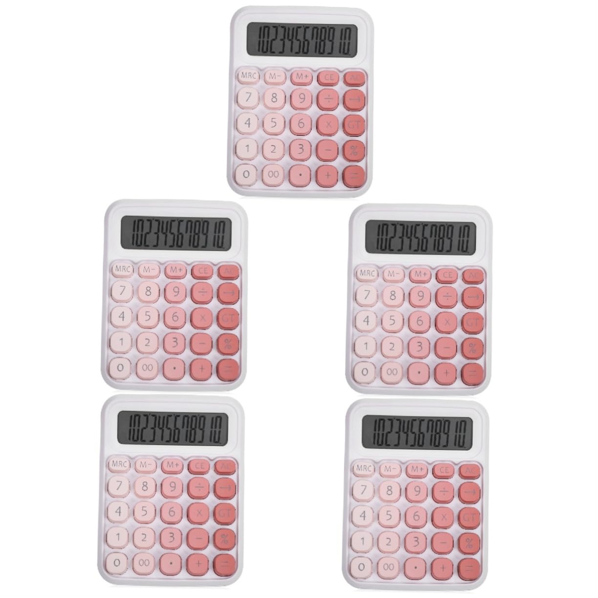 Operitacx 5 Piezas Calculadora de Botones Grandes calculadoras de Oficina a gráfica a Rosa a de Escritorio a Sencilla Adorable a portátil