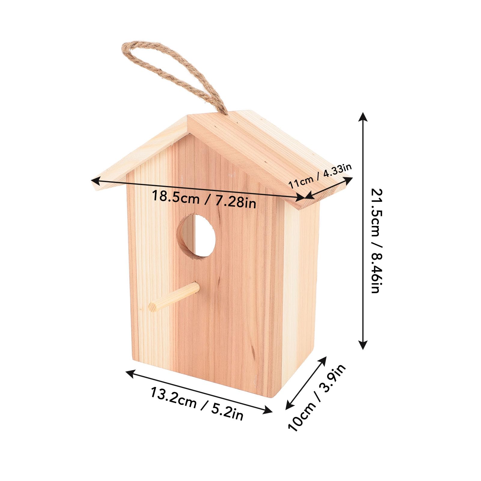 Casetta per uccelli in legno di cedro per esterni con design trasparente, casetta per uccelli, casetta per uccelli da appendere, per terrazze da giardino, ventosa per finestre