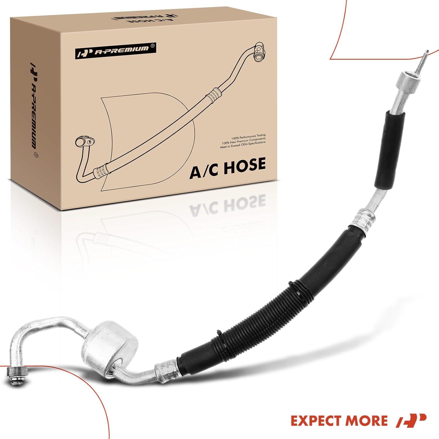 A-Premium A/C Suction Line Hose Assembly Compatible with Ford F-150 2011 2012 2013 2014 3.5L 3.7L, Compressor to Evap