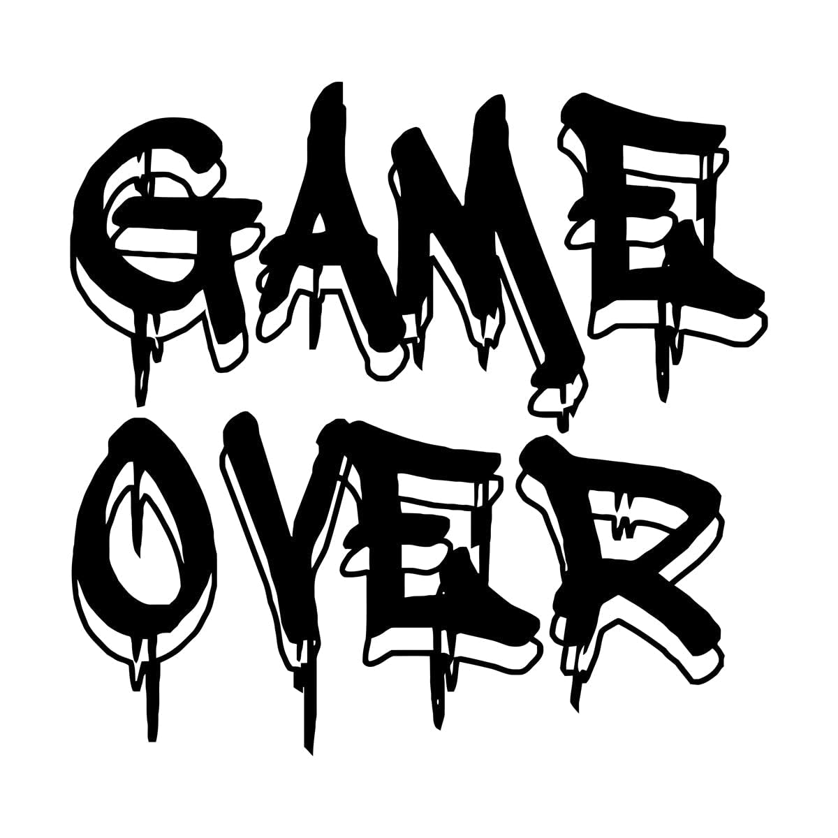 Game Over Wall Decal for Bedroom Home Decoration Boys Girls Room Wall Stickers Gamer Video Game Vinyl Decals Mural Small - 42x44cm — image 1