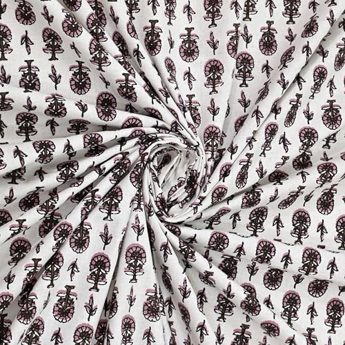 Image of 100% Cotton Single Bedsheet with 1 Pillow Cover | 240 TC Pure Cotton Flat Bed Sheet | Traditional Jaipuri Printed Bedding Set | Soft & Breathable | 60 x 90 Inch (Rangmahal Single 45)