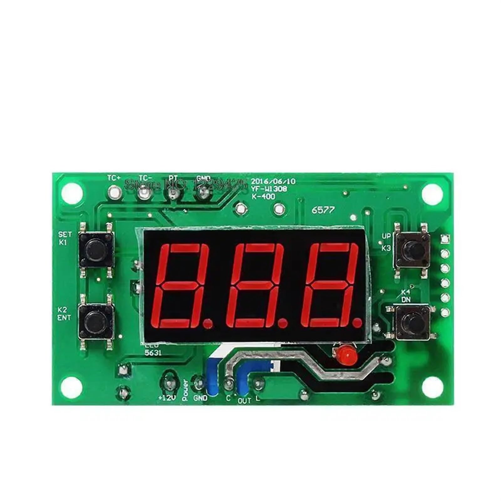 Regulator temperatury 12 V Mikrokomputerowy regulator temperatury z czujnikiem ciśnienia K(DC12V 0-400C, wodoodporna głowica)