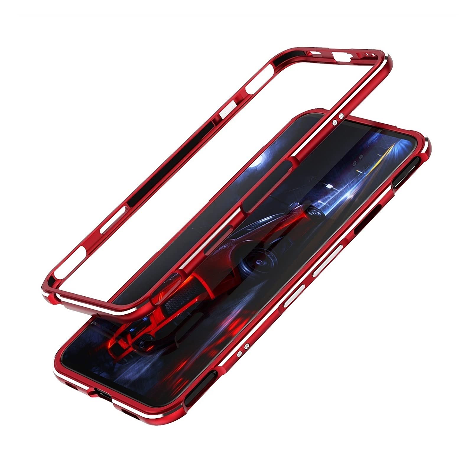 YHUISEN Aluminum Metallic Bumper Frame Case Compatible with ZTE Nubia Red Magic 6 / Red Magic 6 Pro (Color : Red, Size : For RedMagic 6 Pro)
