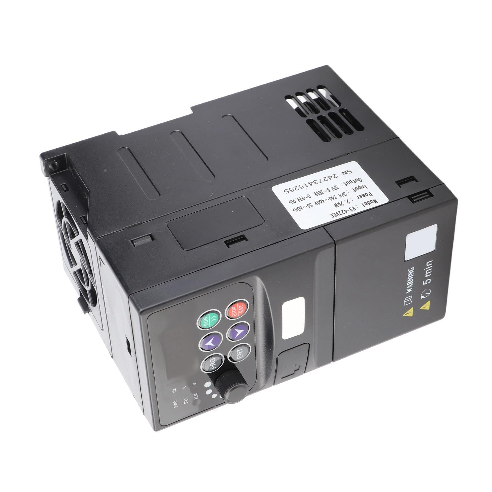 3-Phasen Frequenzumrichter 2,2 KW – Vektorkonverter Mit RS485 – Variable Drehzahlregelung, Digitales Display – Für Motoren – ABS-Gehäuse, Eingebaute Bremseinheit
