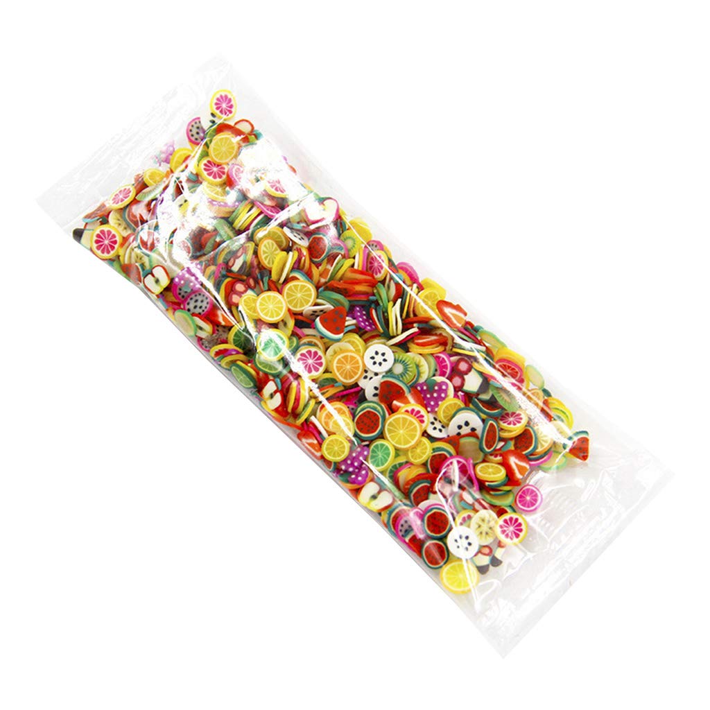 YO-HAPPY Resin Fillings, 1000Pcs/Pack Clay Resin Fillings Craft Fruit Leaf Flowers Pattern Mixed Filler