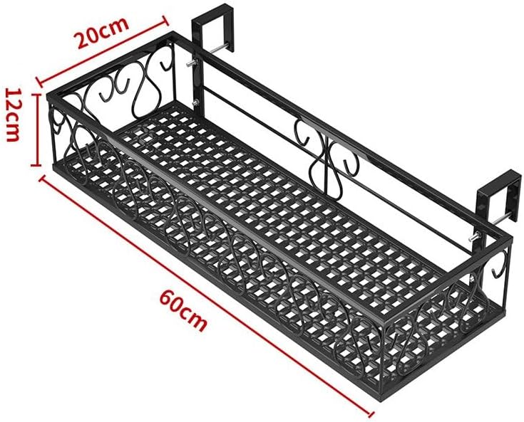 Balcony Railing Flower Shelf Windowsill Outdoor Wall Hanging Guardrail Pot Rack Storage image 3