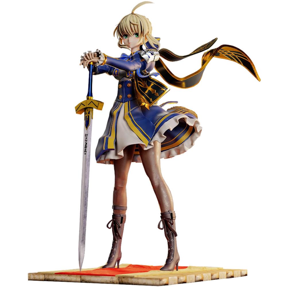 Zhongkaihua Altria Pendragon figurka szabla Altria Pendragon figurka 24 cm PCW z mieczem anime dziewczyna kolekcjonerska na biurko, półka dekoracja pokoju, prezent dla fanów