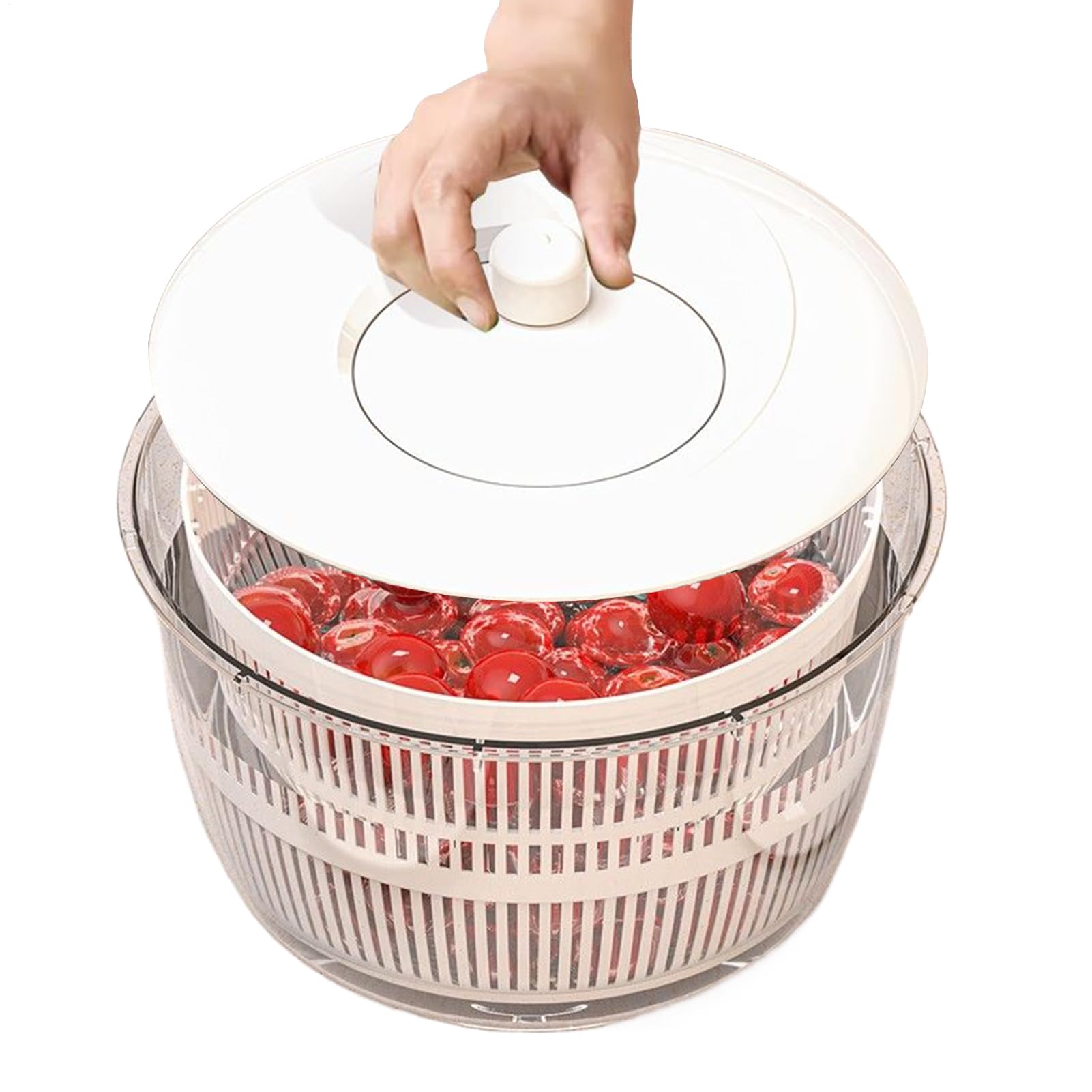 Panier d'égouttement avec couvercle pour hachoir à fruits et riz