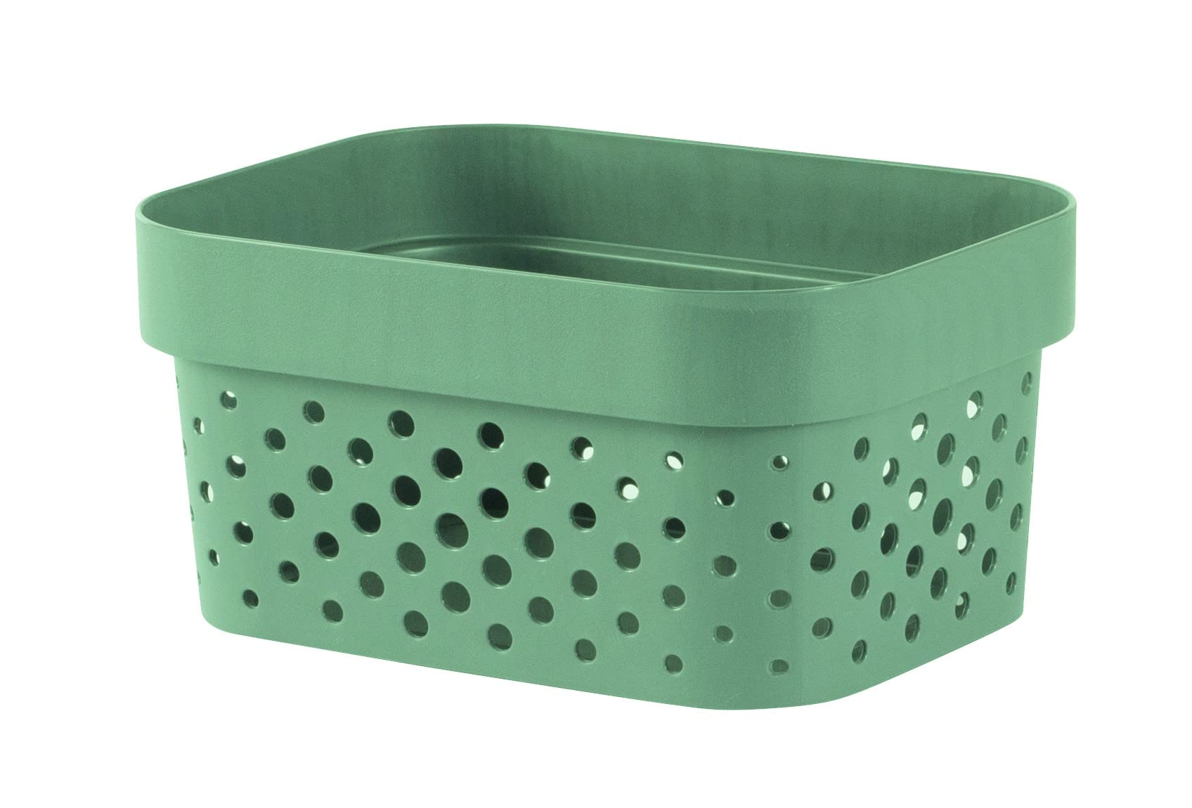 【 think of things】CIRCLE BASKET GREEN CURVER | Basket Infinity Dots Xs 1.4 l recycled, green, 100