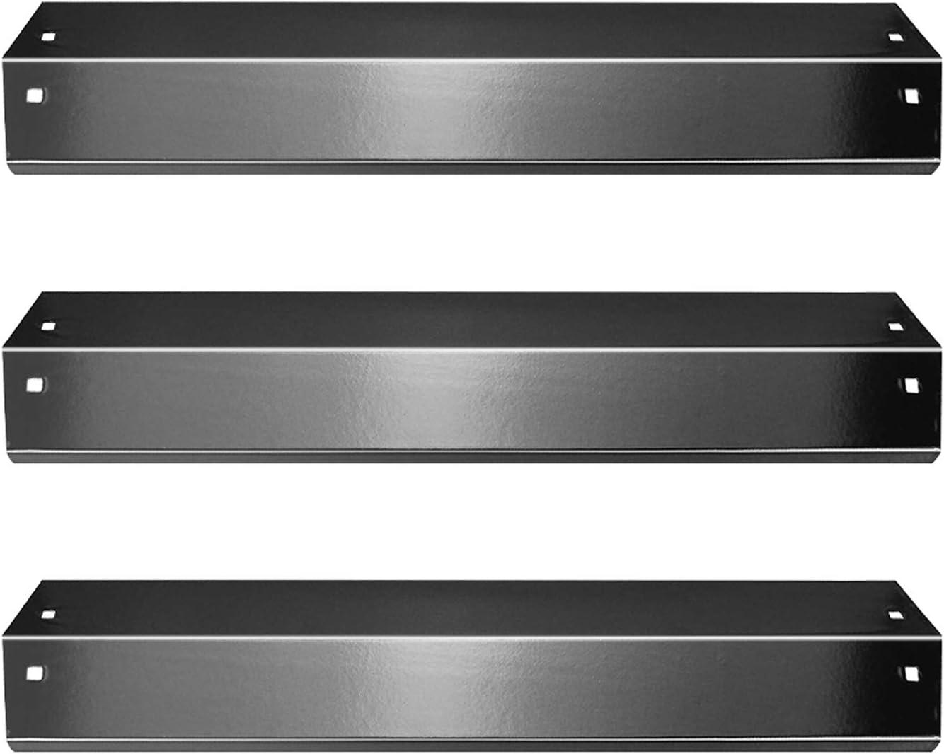 Porcelain Steel Heat Plate Replacement for Chargriller 5050, 3001, 3030, 4000 Gas Grill, 18 15/16" x 3 7/8" Heat Tent Shield Flavorizer Bars for BBQ Grill, 3 Pack
