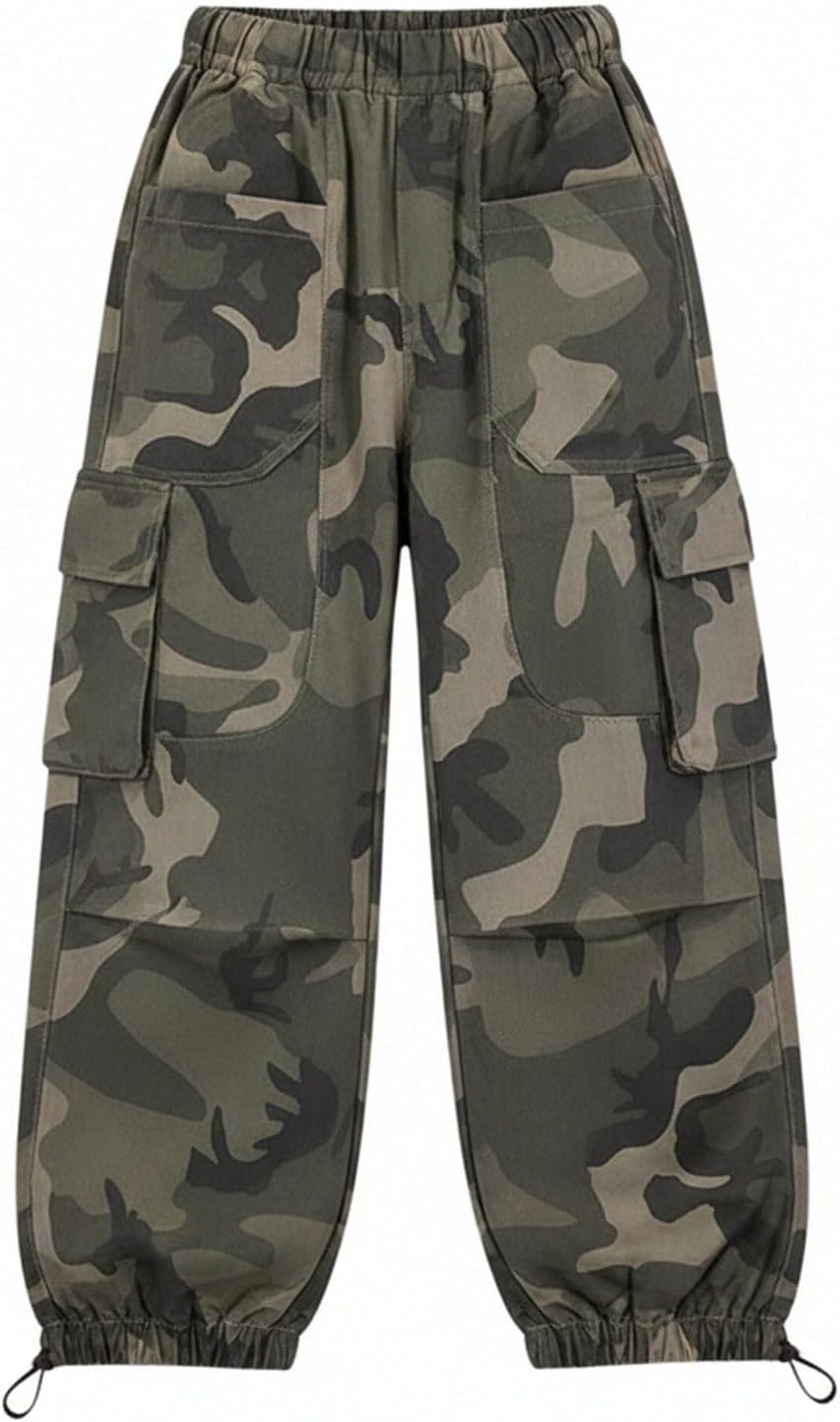 Girls Oversized Wide Leg Sweatpants for Kids Baggy Sweat Pants Drawstring Waist Straight Leg Joggers with Pockets