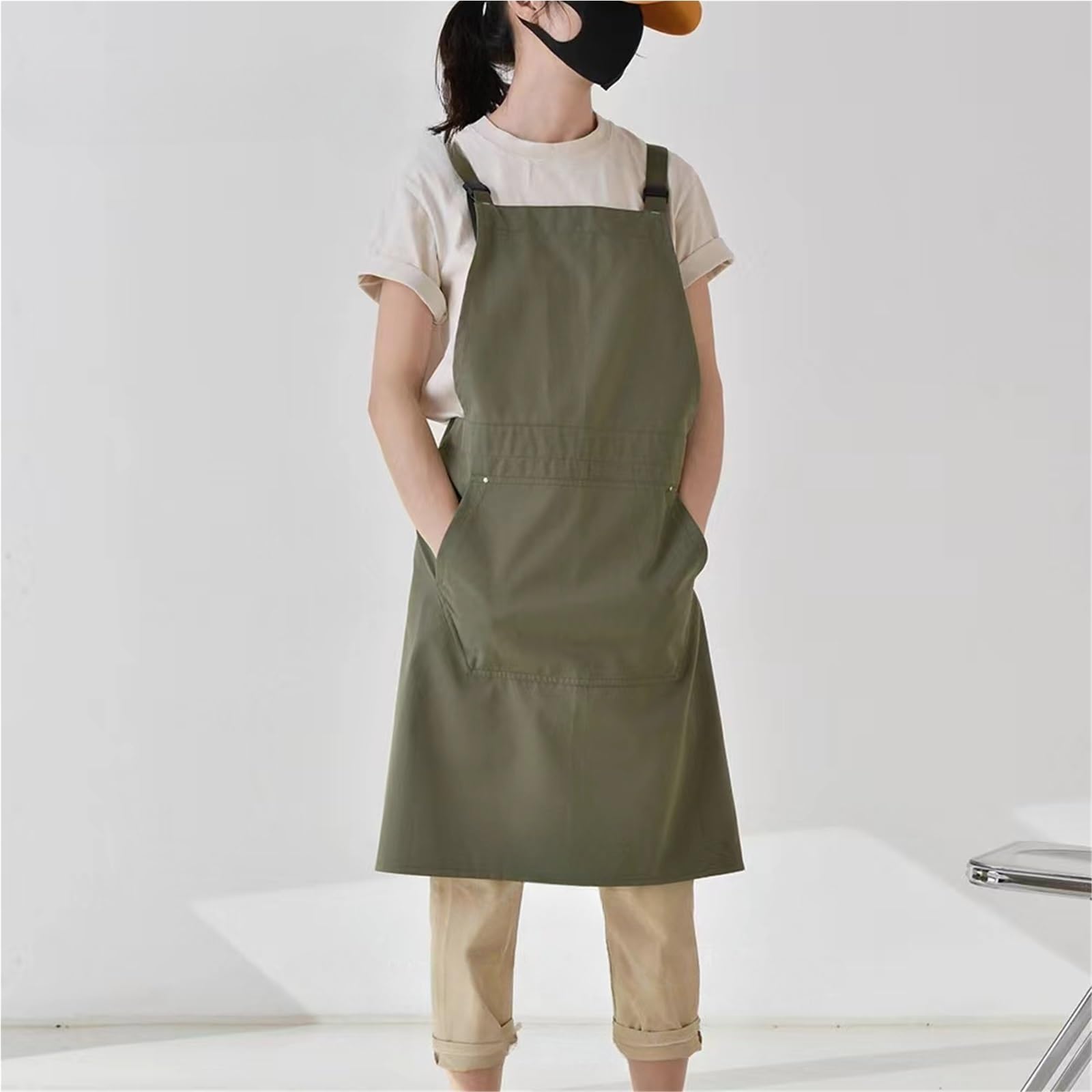 Delantal de cocina impermeable for mujer, restaurante Para Hogar | Camarero de trabajo, delantal sin mangas, mono de cafetería, accesorios for el hogar