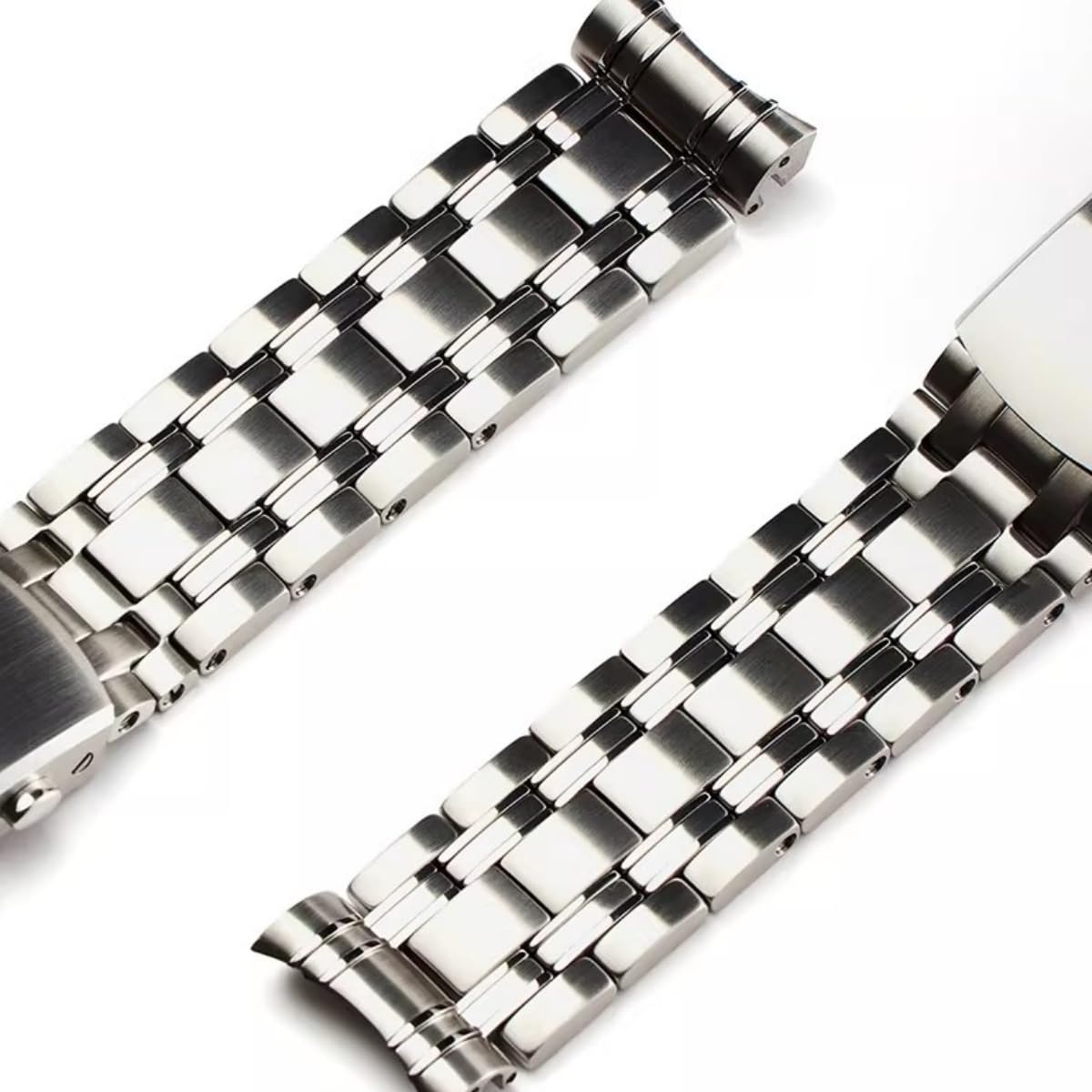 Correa Reloj Acero Inoxidable Sólido 20mm 22mm Extremos Curvos, Brazalete Banda Metal Recambio para Omega Seamaster 300 Collection-C 20mm