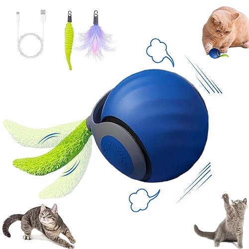 Interactive Cat Toy Ball,Speedy Tail2.0 Cat Toy,Automatic Interactive Cat Toys
