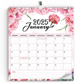 2025 Wall Calendar - Jan 2025 - Dec 2025, Birth Month Flowers Calendar 2025, Dates Notes To-do List Organizing, Your Home School Or Decor
