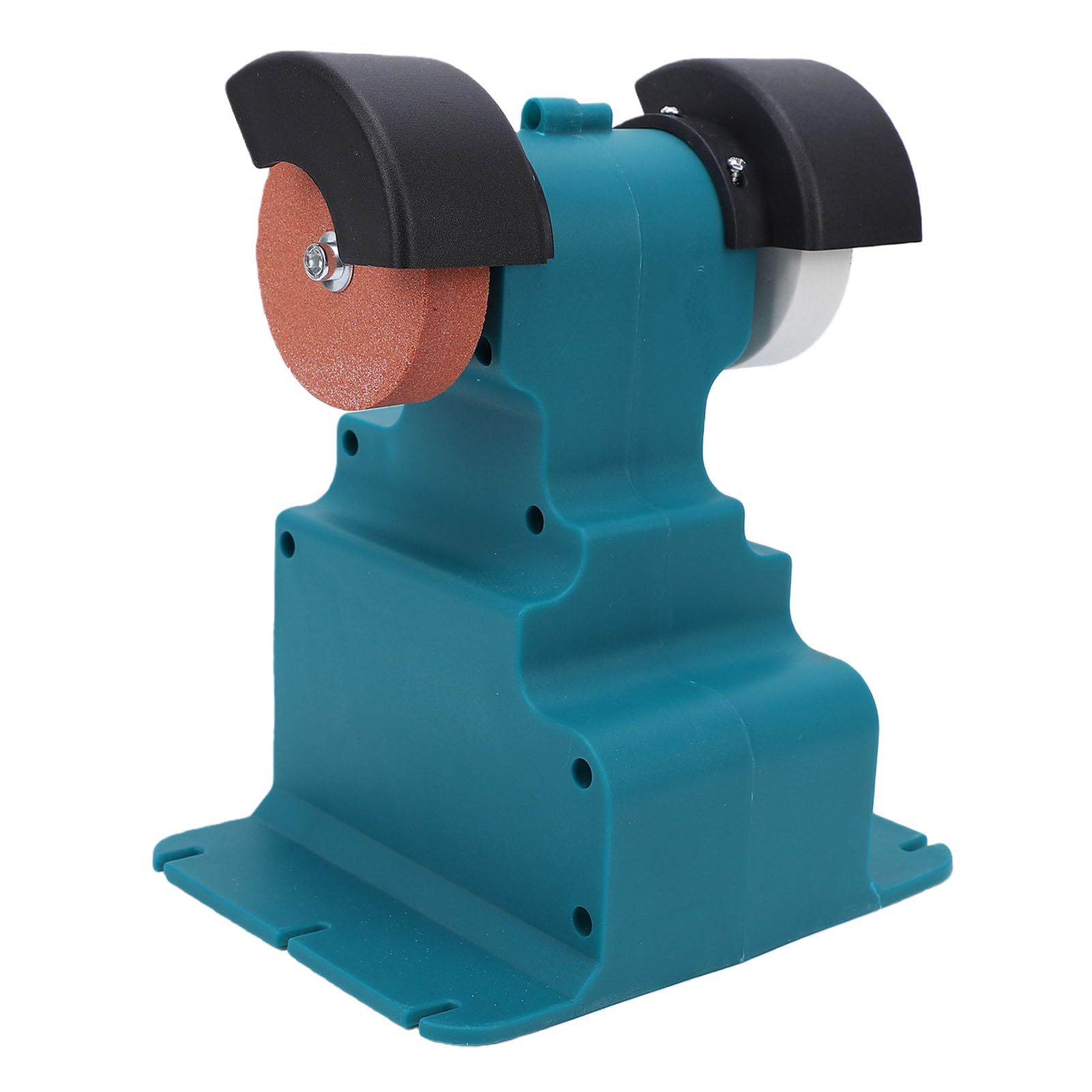 Eujgoov Mini Amoladora de Banco Inalámbrica 200W 7000rpm con 2 Baterías de 4Ah y Herrajes de Montaje para Batería 18V-21V, Esmerilado y Pulido (Enchufe de la UE 100-240V)