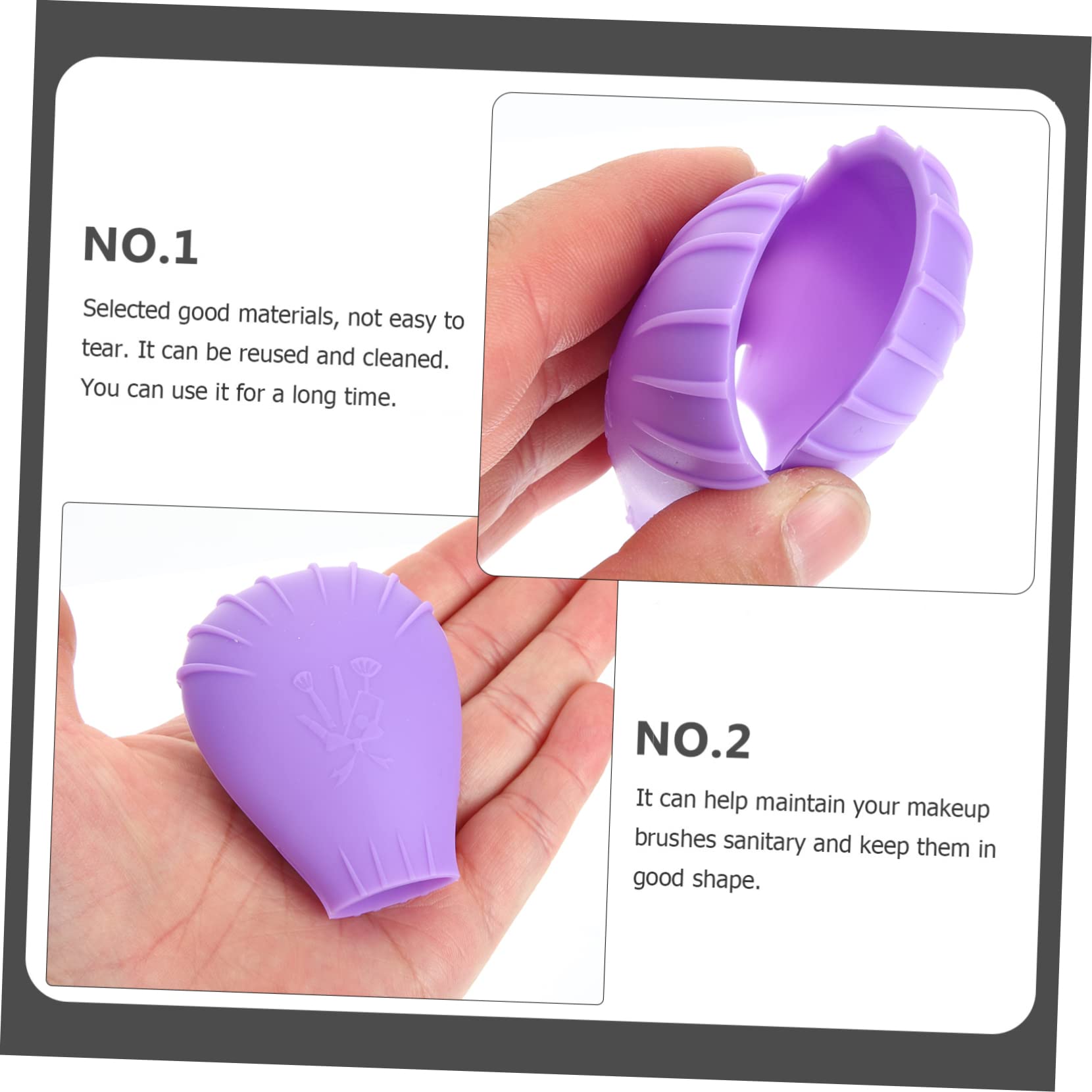 Beavorty 5 Juegos De Fundas De Silicona Para Brochas De Maquillaje Tamaño De Viaje Resistentes Al Polvo 3 Unidades X 5