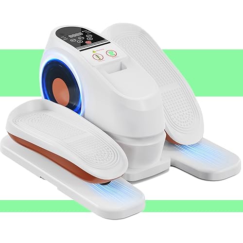 2025 New Under Desk Elliptical Machine, Electric Ellipse Leg Exerciser Pro As Seen On TV with 16 Adjustable Speed, Quiet and Fully Assembled with Remote Control & Non-Slip Foot Straps