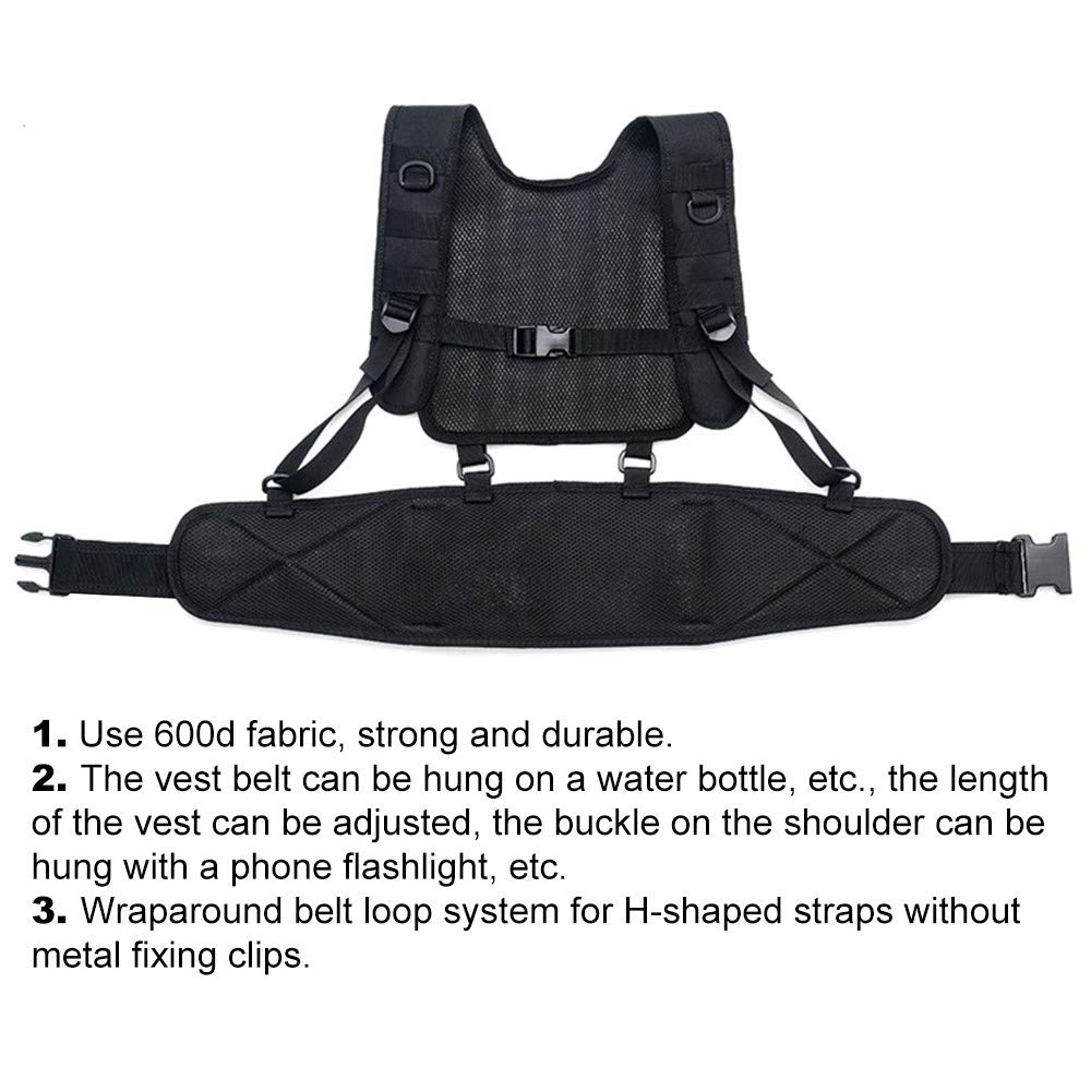 Tactical Vest, uprząż na klatkę piersiową, funkcjonalna talia 600D, do Airsoft, polowania, wędrówek, trekkingu, wojskowego paska, kamizelki, zielony, 67*28cm