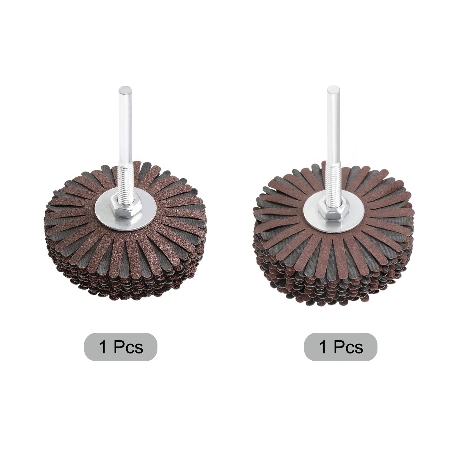 Uxcell Flap Wheel Sanding Set - 120 & 320 Grit 3.15" Abrasive Wheels With 1/4" Shank