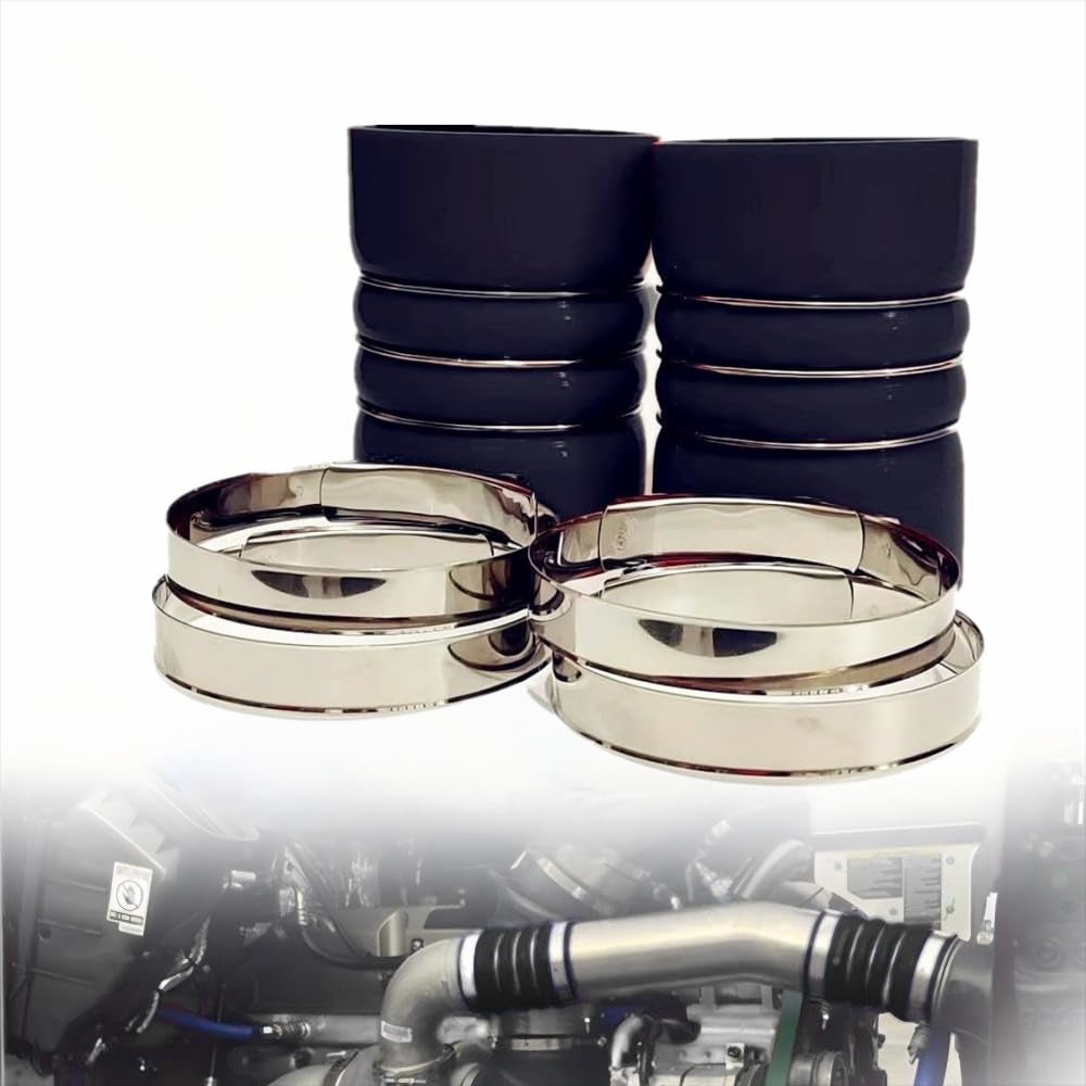 AotoKoop 5-Ply Heavy Duty Silicone Intercooler Boot Kit (Black, 5-Ply Heavy Duty)