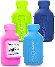 VIAL SAFE The Original Insulin Vial Protector | Durable Vial Case | Silicone Insulin Vial Protector | Insulin Bottle Protector | Fits Levemir/Lispro/Lyumjev/Fiasp/Tresbia | 4-Pack, Colorful
