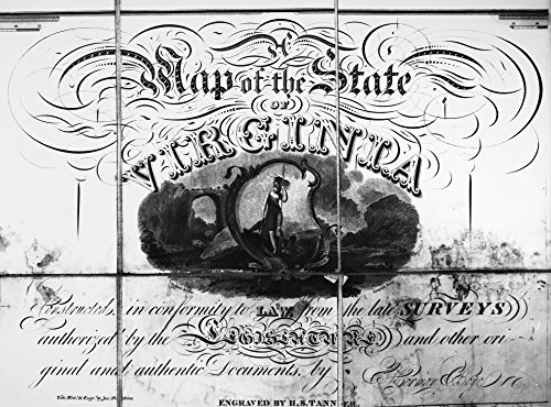 Virginia Cartouche 1826 Ncartouche Symbolizing The Commonwealth Of Virginia From BoydS Map Of Virginia 1826 Poster Print by (18 x 24)
