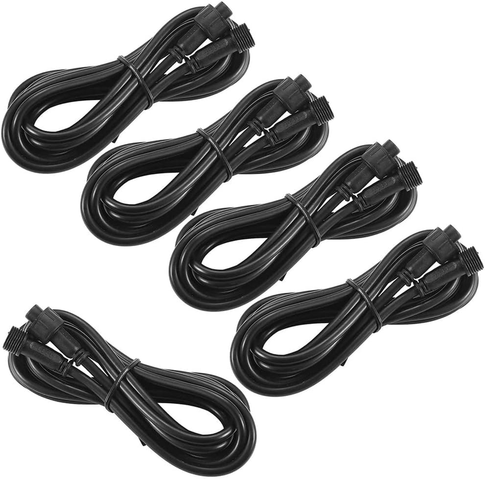 INDARUN 5 pcs 4 pins 2m Extension Cables for Outdoor RGB led decking Light