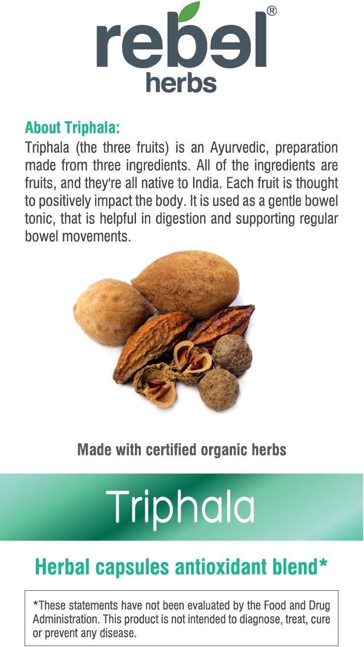 Rebel Herbs Triphala Capsules : Health & Household
