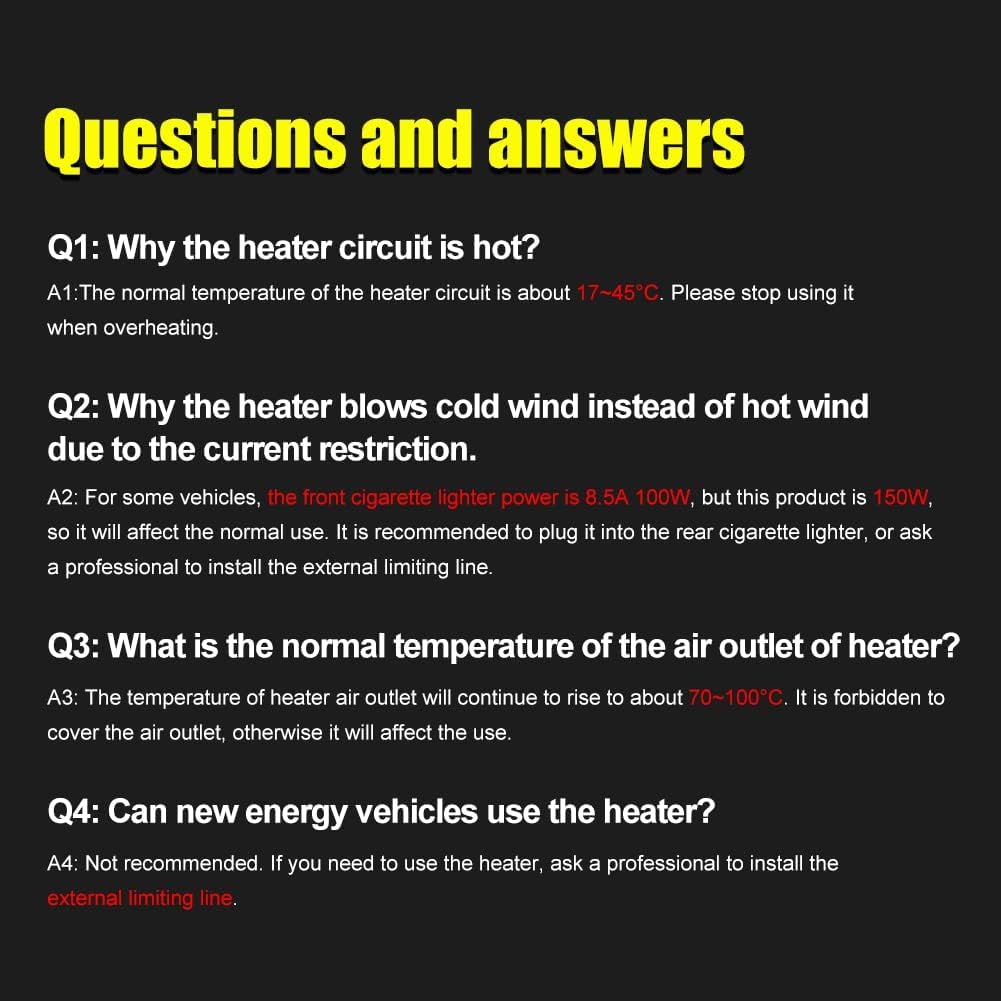 Chauffage De Voiture 2 En 1 à Chauffage Et Refroidissement Rapides Antibuee 12 V 150 W Prise Allume Cigare 3 Broches Rouge 98489885