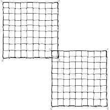 2 Pack 5x5 ft Elastic Trellis Netting for Grow Tent, Heavy Duty Plant Support Net with Steel Hooks and 100 Zip Ties, Black Garden Trellis Net for Tomatoes, Cucumbers, Vines